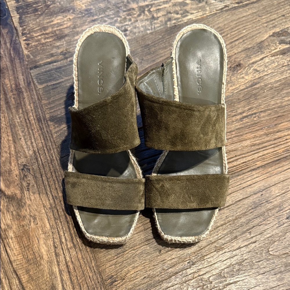 Vince Women's Dark Olive Espadrille Sandals